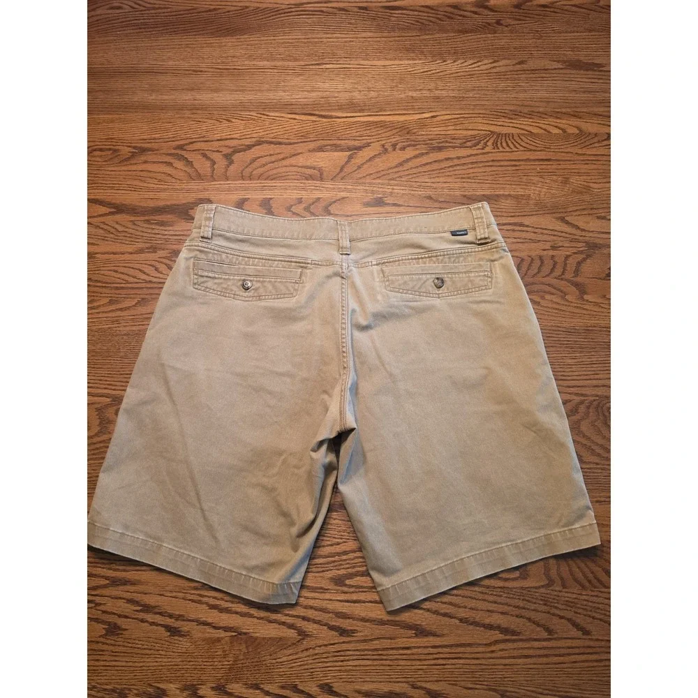 Toad &Co Mission Ridge Shorts Men's 36 Tan Organic Cotton Blend Chino Classic